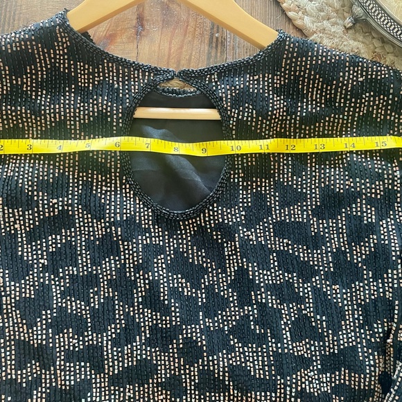 VINTAGE Stenay 100% silk Leopard print beaded crew neck short sleeve top - Picture 11 of 12